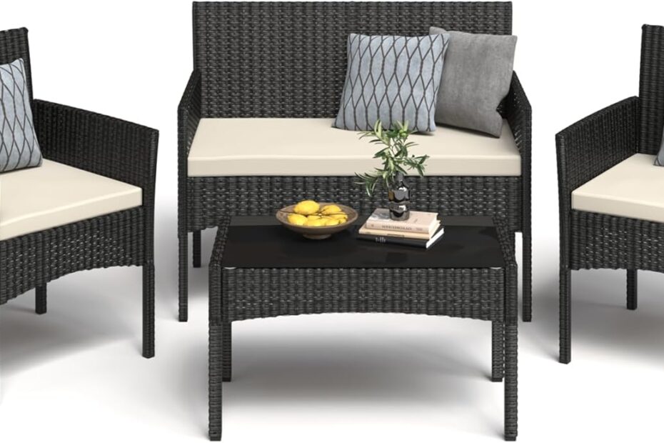 Elevate Your Outdoor Space: Review of the 4-Piece Wicker Patio Furniture Set