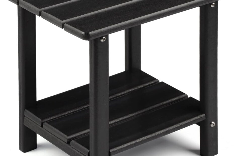 Elevate Your Outdoor Space with the Adirondack 2-Tier Side Table: A Sturdy and Weather Resistant Essential!
