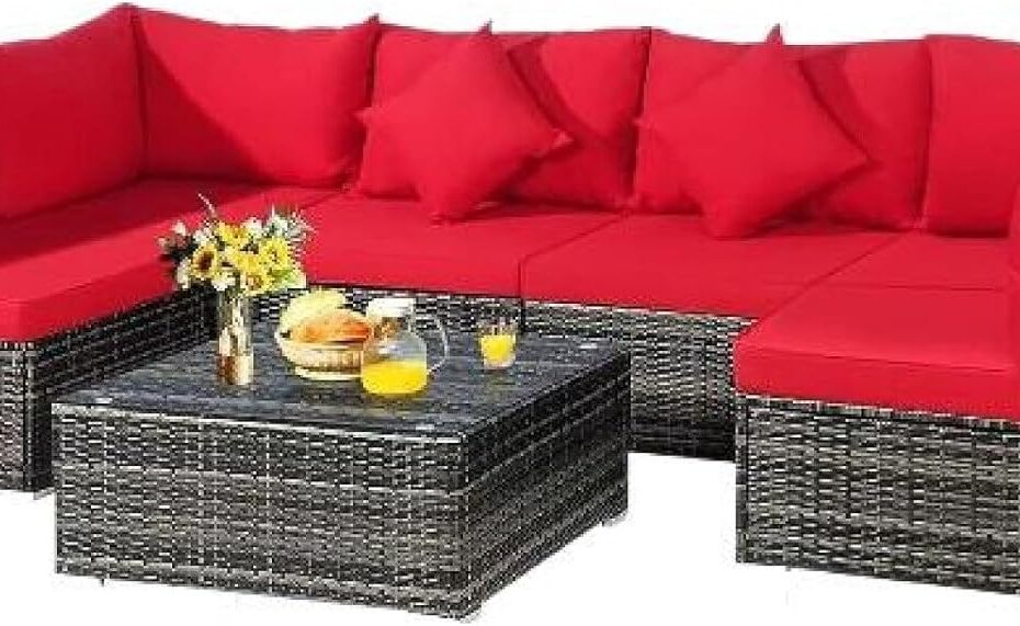 Elevate Your Outdoors: A Review of the 7-Piece Rattan Patio Furniture Set