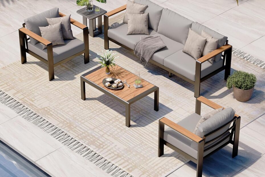 Elevate Your Outdoors: A Review of the Aluminum 4-Piece Patio Furniture Set