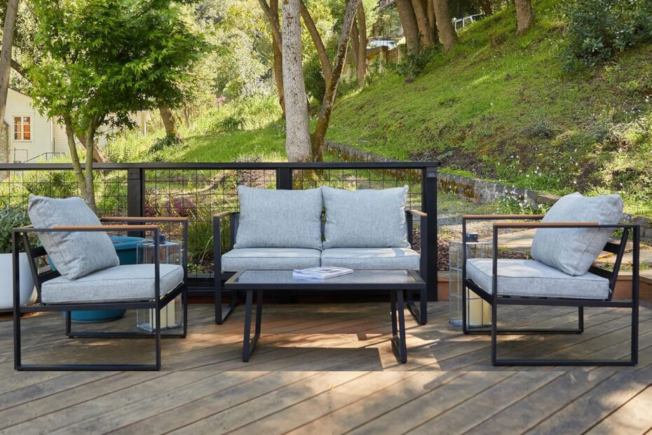 Elevate Your Outdoors: EAST OAK 4-Piece Patio Furniture Set Review
