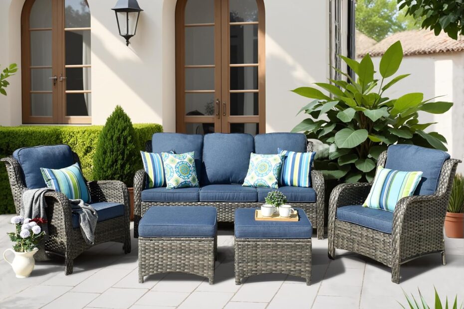 Elevate Your Outdoors: ovios 5-Piece Wicker Patio Set Review