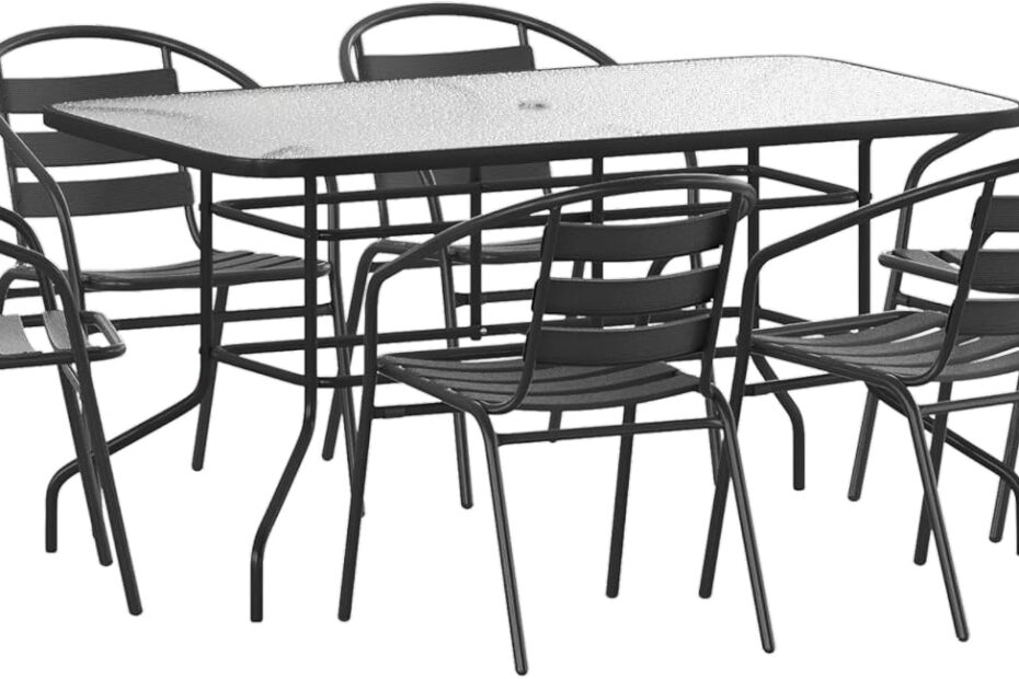 Elevate Your Outdoors: Review of the Flash Furniture Lila 7-Piece Patio Dining Set