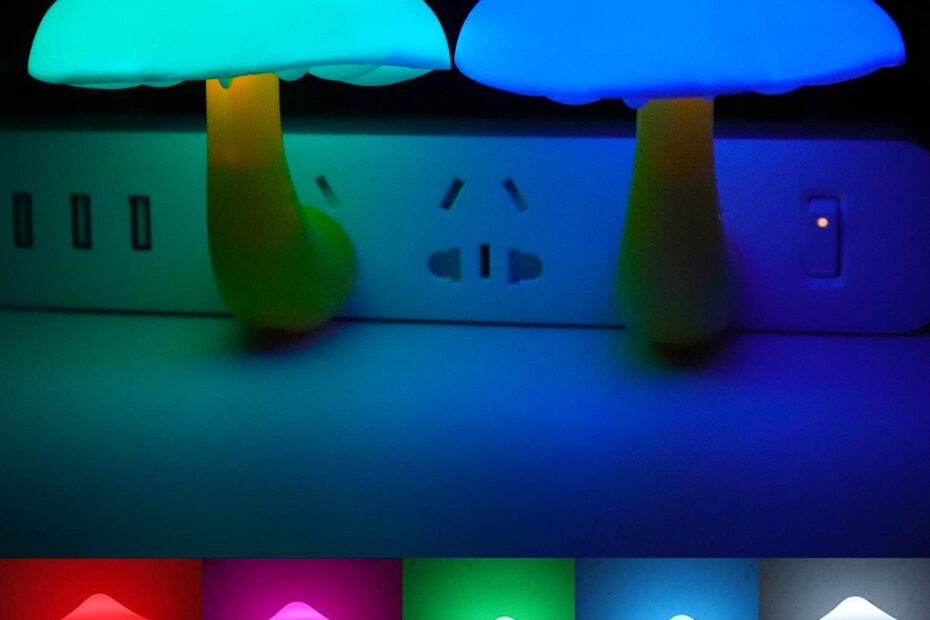 Enchanting Glow: AUSAYE 7-Color Mushroom Night Light Review