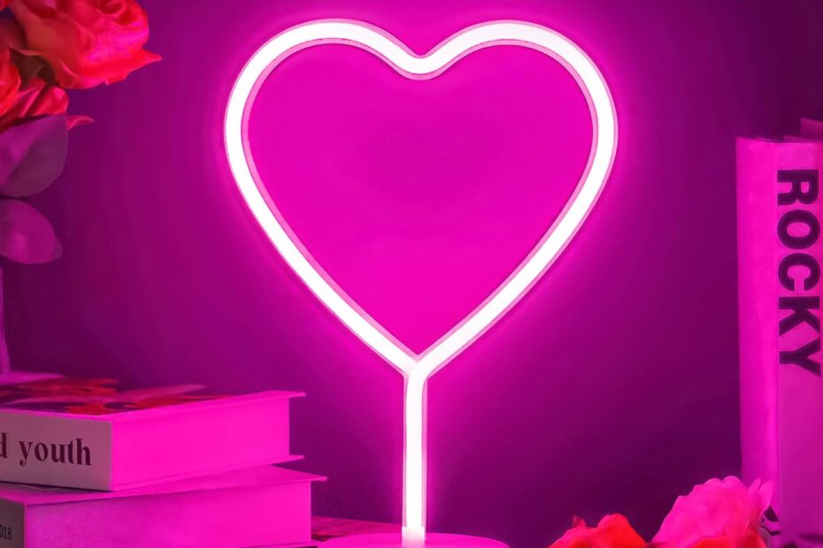Glow with Love: The Perfect Pink Heart Neon Sign for Every Celebration