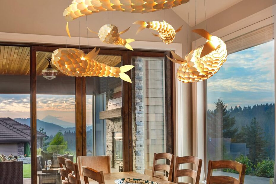 Illuminate with Charm: The Wooden Fish Shaped Pendant Light Review