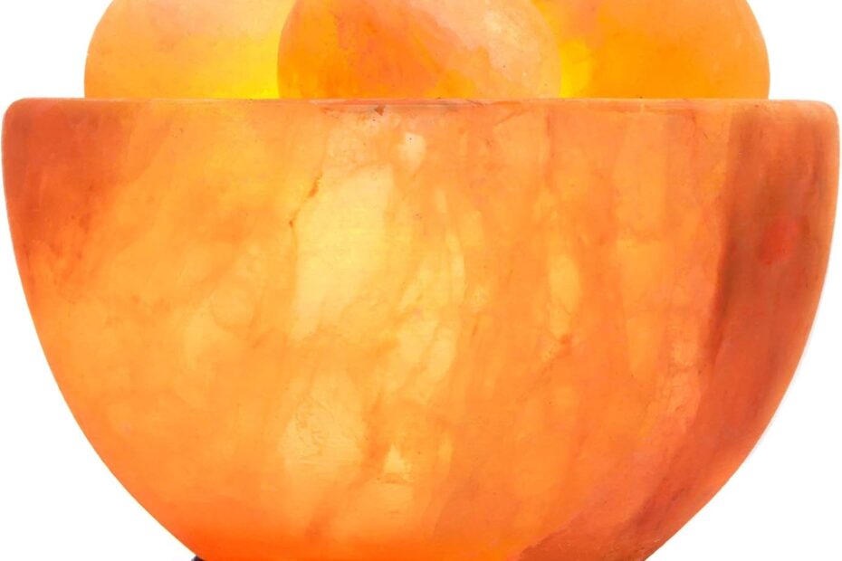 Illuminate Your Calm: UMAID Himalayan Salt Lamp Bowl with Massage Balls for Ultimate Relaxation