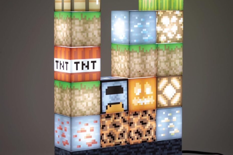 Illuminate Your Gaming Space: A Review of the Paladone Minecraft Building Block Night Light
