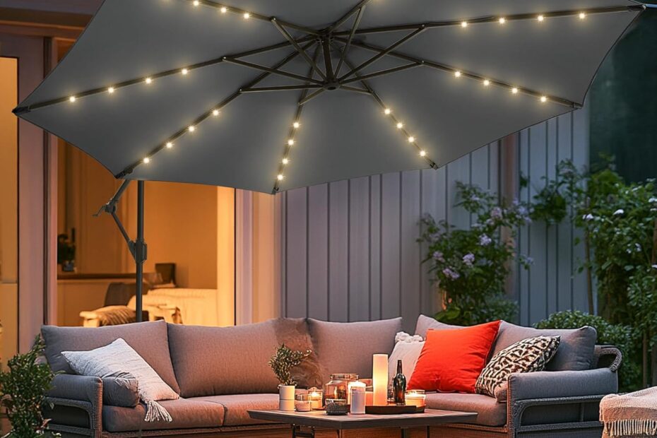 Illuminate Your Outdoor Oasis: A Review of the wikiwiki 10ft Solar LED Offset Umbrella