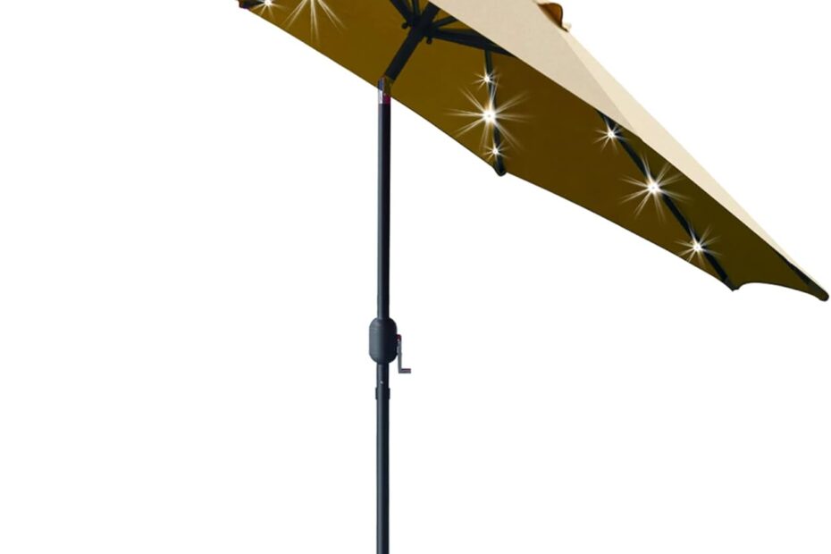 Illuminate Your Outdoor Space: Sunnyglade 9' Solar LED Patio Umbrella Review