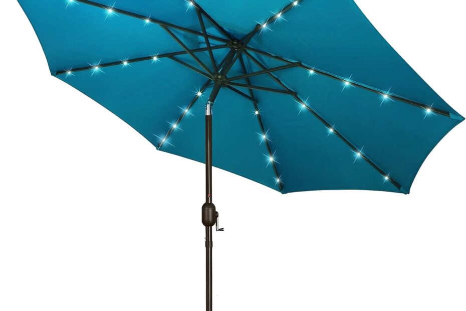 Illuminate Your Outdoors: Blissun 9 ft Solar LED Umbrella Review