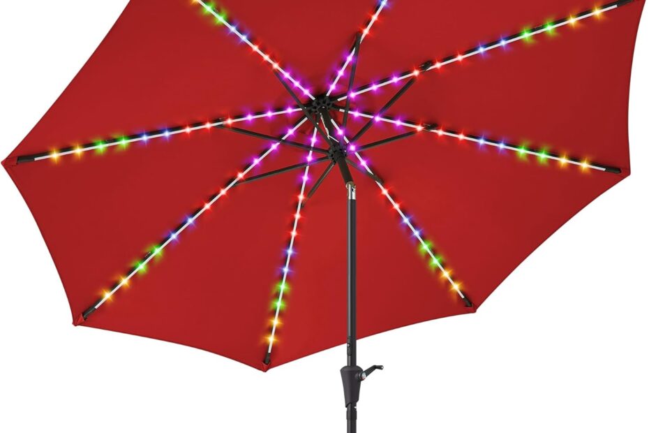 Illuminate Your Outdoors: Review of the Versatile Patio Umbrella with Solar Lights