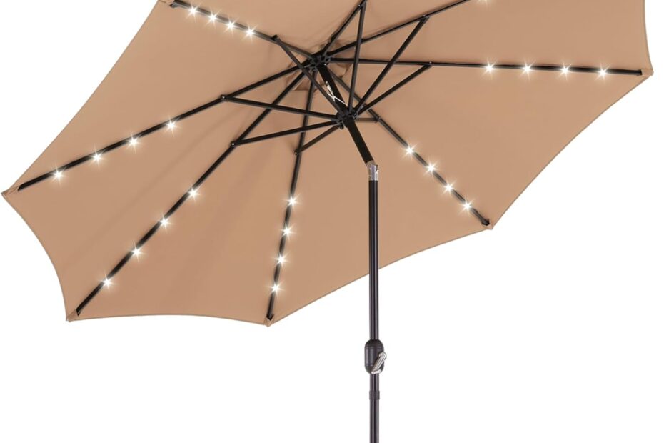Illuminate Your Outdoors: The SMUG 10FT Solar Patio Umbrella Review