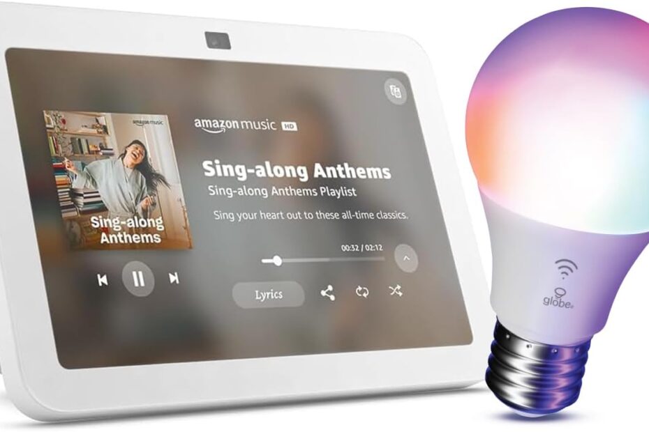 Illuminate Your Space: A Review of the Echo Show 8 with Globe Electric Smart Bulb