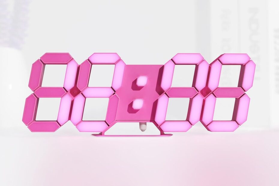 Illuminate Your Space: KOSUMOSU 3D Pink LED Clock Review