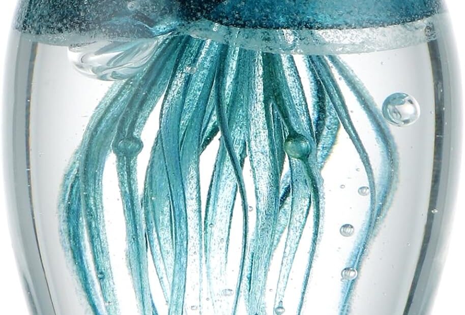 Illuminate Your Space: The Exquisite Hand Blown Glass Jellyfish Figurine Review