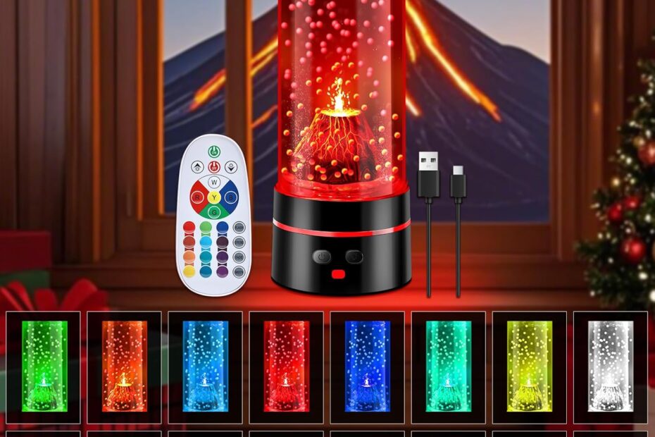 Illuminate Your Space: The SENCU 17 Colors Volcano Lamp Review