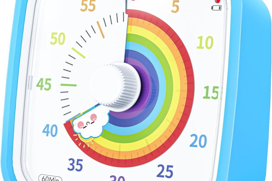 Master Time Management with the Yunbaoit Rainbow Visual Timer: A Must-Have for Kids & Adults!
