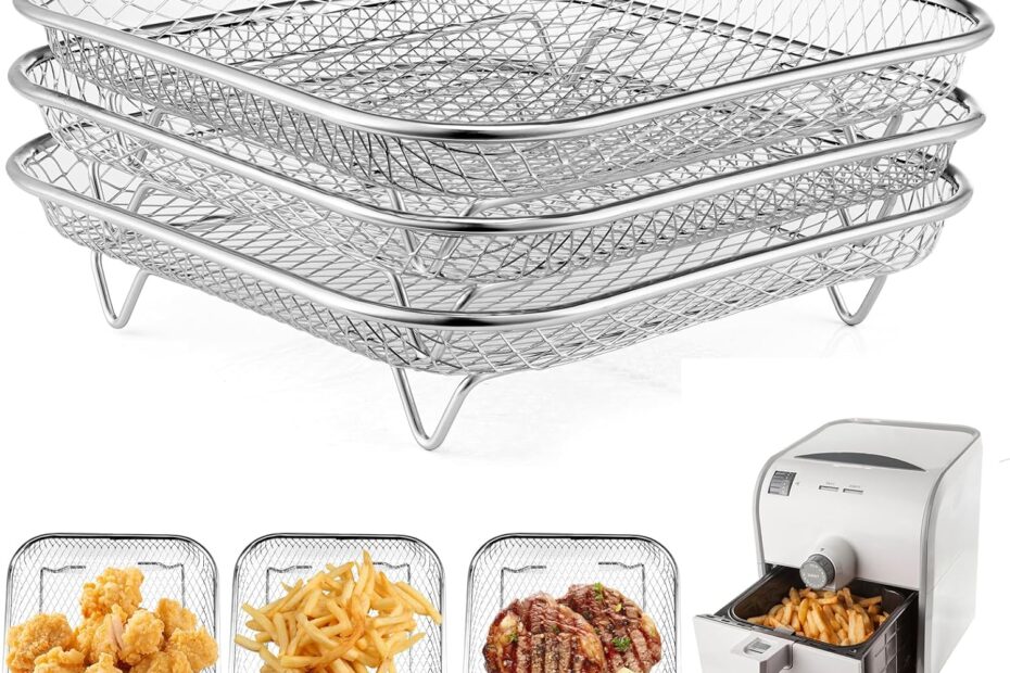 Maximize Your Air Fryer: The Ultimate 8-Inch Stackable Dehydrator Rack Set