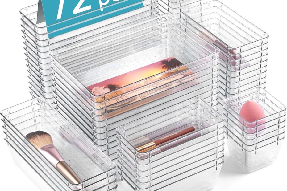Organize in Style: Vtopmart's 72 PCS Clear Drawer Organizer Set Review