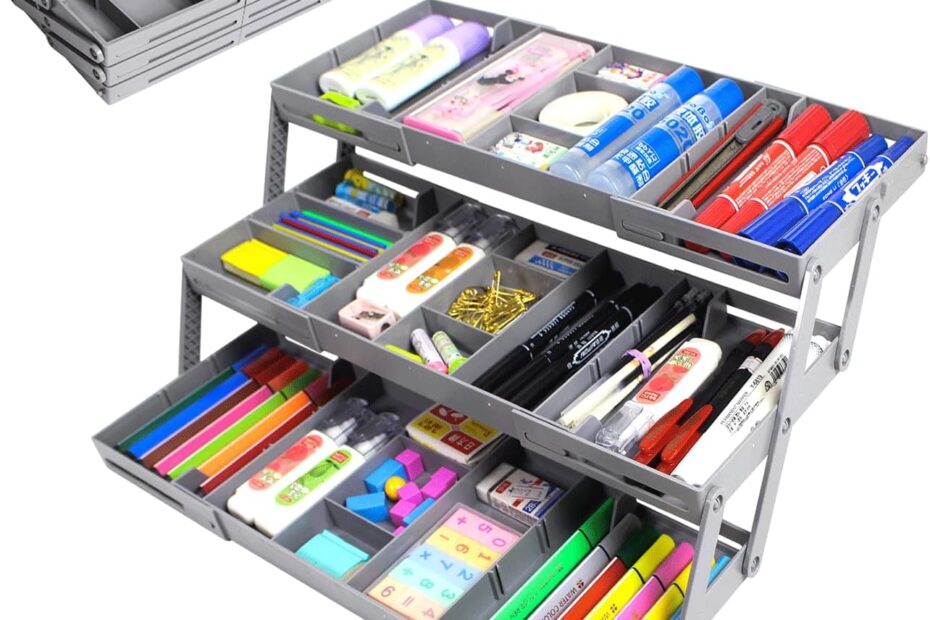 Organize Your Space: The Multi-Level Folding Smart 3 Tierr for Makeup and Jewelry!