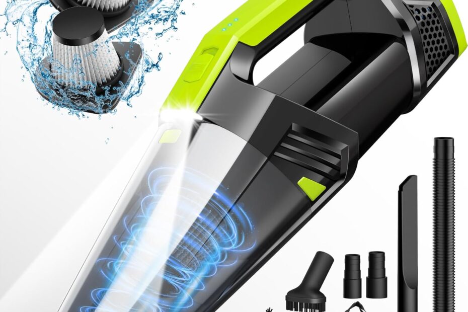 Powerful Clean Anywhere: Review of the Cordless Handheld Car Vacuum with LED Light