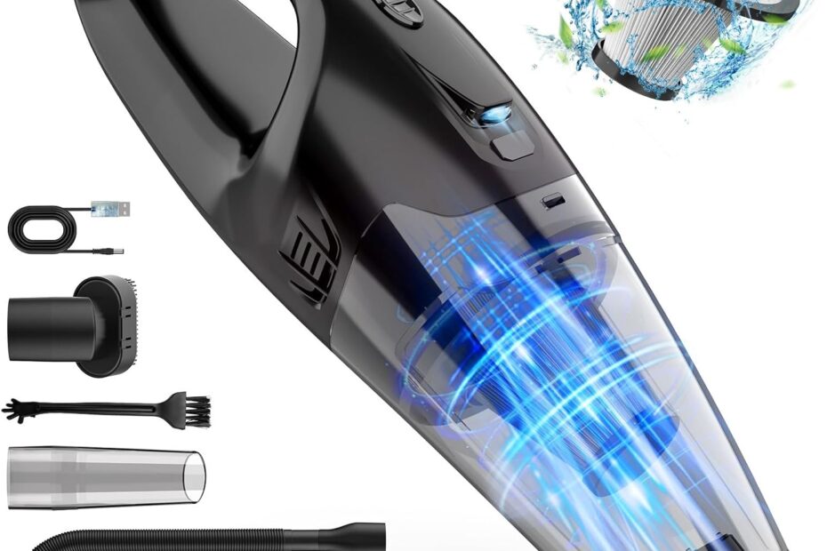 Powerful & Portable: The Ultimate Cordless Handheld Vacuum for Home and Car!