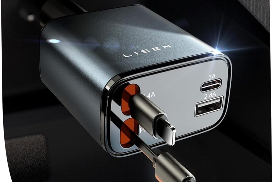 Rev Up Your Charging: The LISEN 69W Retractable Car Charger Review