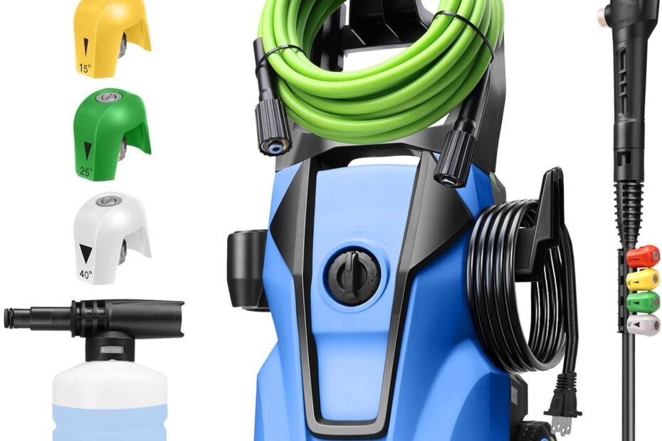 Rev Up Your Cleaning Game: Review of the 5000 PSI Electric Pressure Washer!