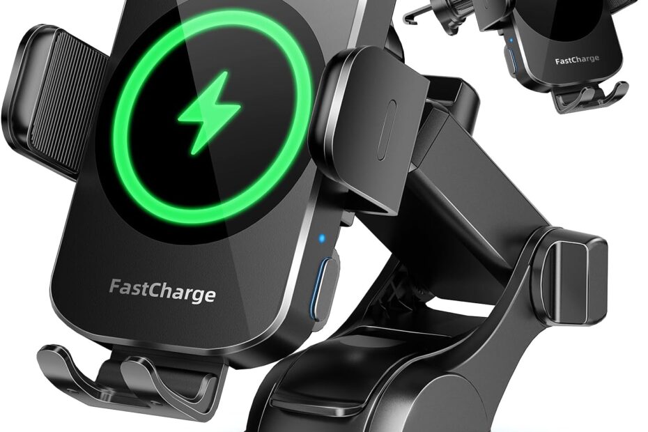 Rev Up Your Ride: The Ultimate 3-in-1 Wireless Car Charger for Fast Charging and Seamless Smartphone Mounting!
