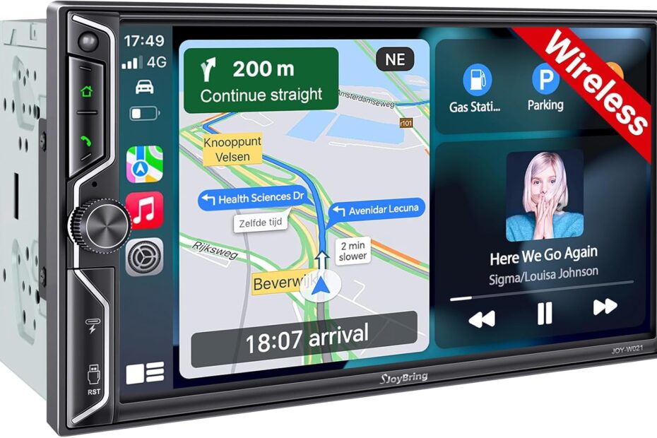Rev Up Your Ride: The Ultimate 7" QLED Double Din Car Stereo with Wireless CarPlay & Android Auto
