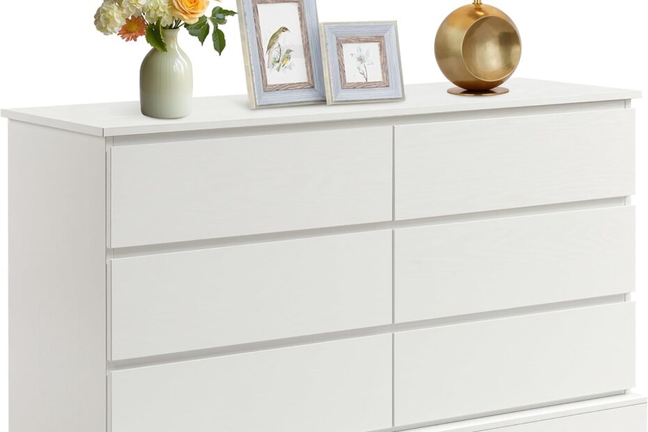 Revamp Your Space: Review of the Modern 6-Drawer White Bedroom Dresser