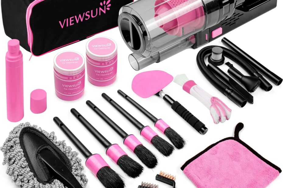 Revitalize Your Ride: The Ultimate 17-Piece Viewsun Car Cleaning Kit for Women