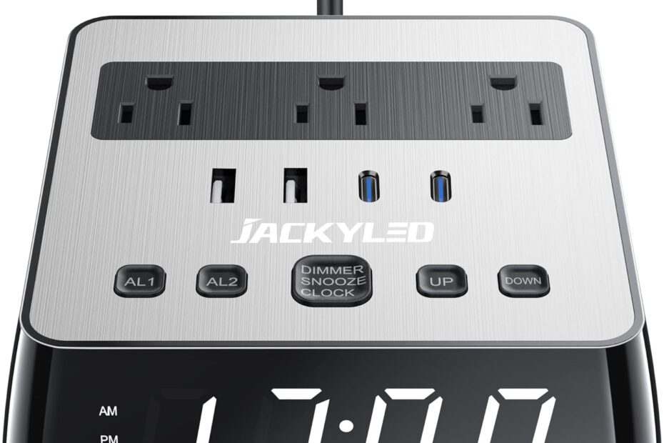 Rise and Shine: JACKYLED Alarm Clock with USB Charger Review for Heavy Sleepers!