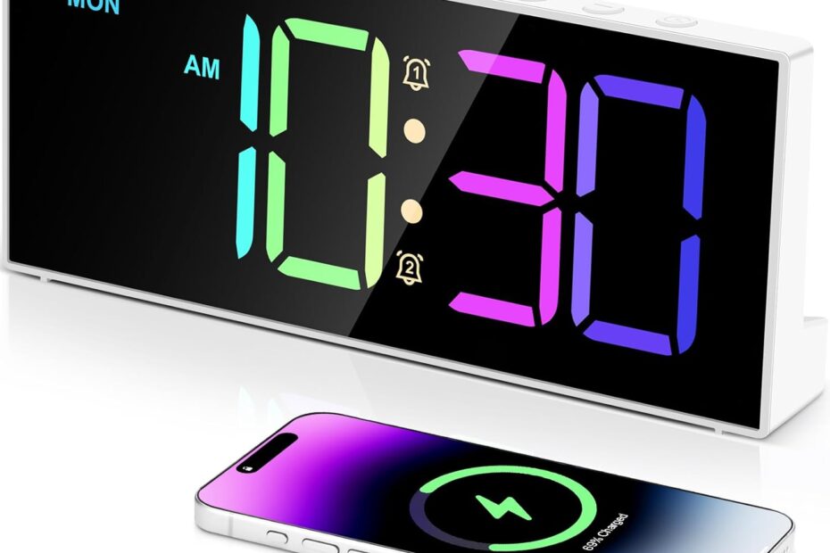 Rise and Shine: The Ultimate Alarm Clock with Large Display & Dual Alarms!