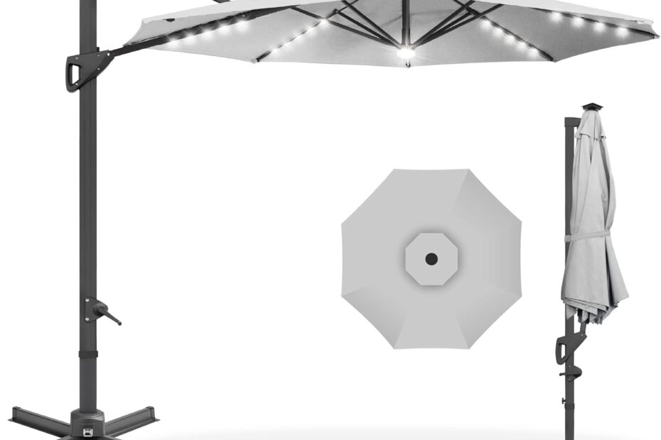 Shade and Shine: Review of the Best Choice Products 10ft Solar LED Cantilever Patio Umbrella