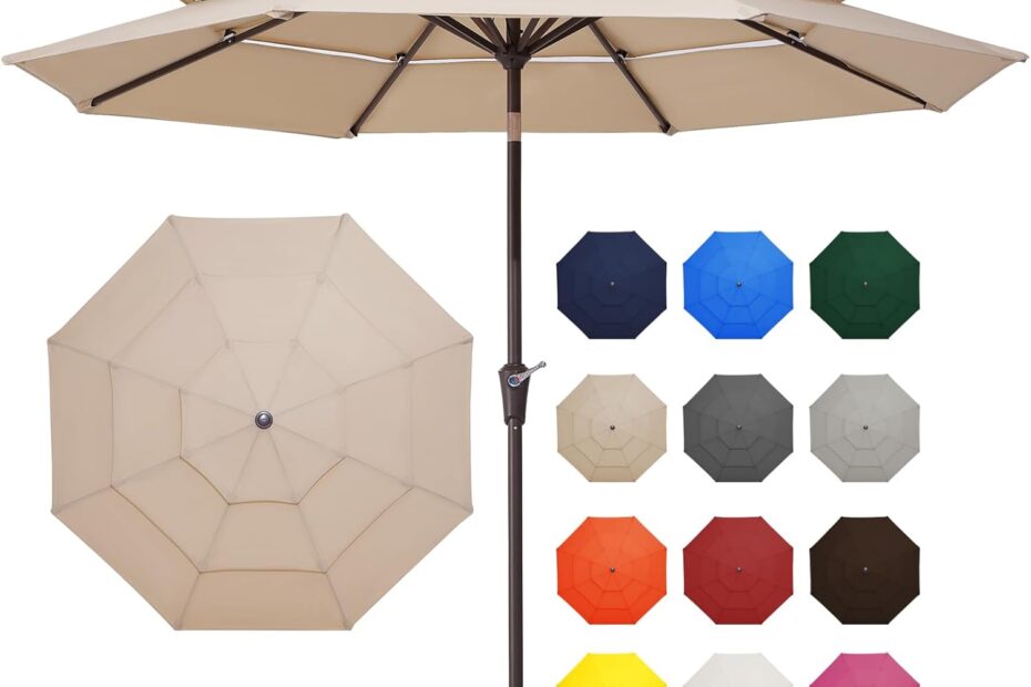 Shade in Style: A Review of the JEAREY 9FT 3-Tier Patio Umbrella