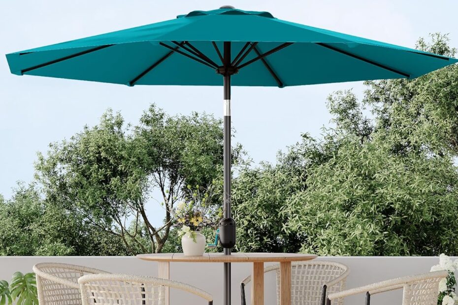 Shade in Style: The Ultimate 9FT Turquoise Patio Umbrella Review