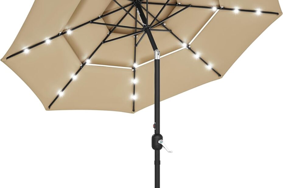 Shade & Style: Review of the Yaheetech 10ft Solar Patio Umbrella with LED Lights