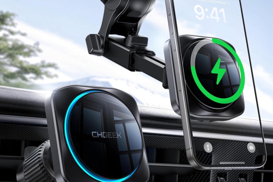 Stay Charged on the Go: Review of the CHGeek 15W MagSafe Car Mount Charger