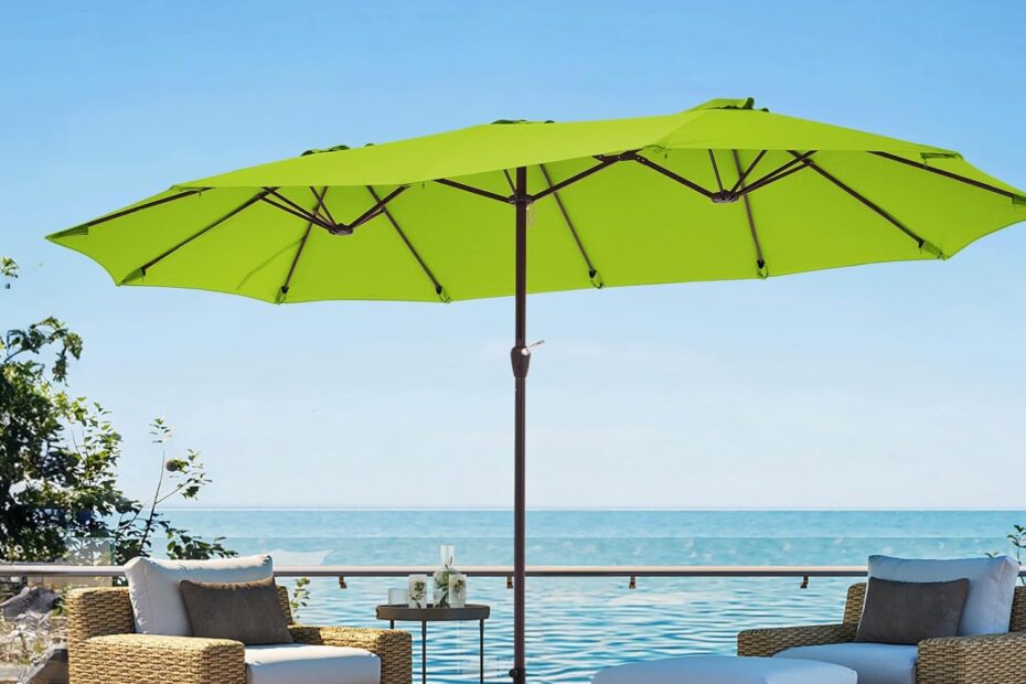 Stay Cool and Stylish: A Review of the JEAREY 15FT Double-Sided Patio Umbrella