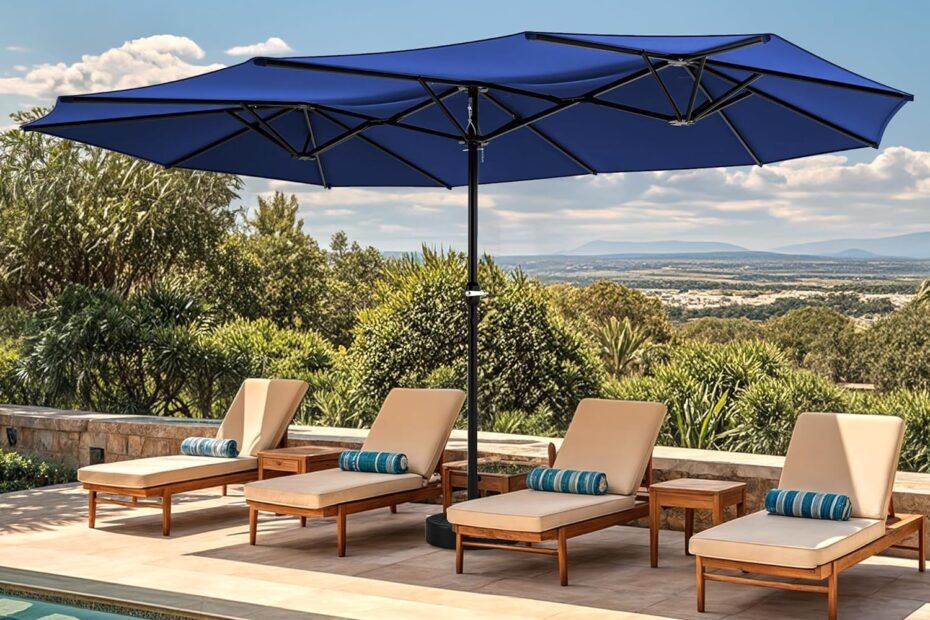 Stay Cool and Stylish: DWVO 13ft Double-Sided Patio Umbrella Review