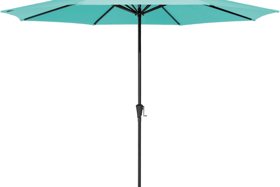 Stay Cool and Stylish: MEWAY 11ft Teal Patio Umbrella Review