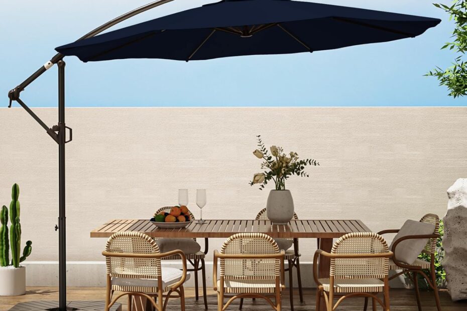 Stay Cool and Stylish: Review of the wikiwiki 10ft Offset Patio Umbrella