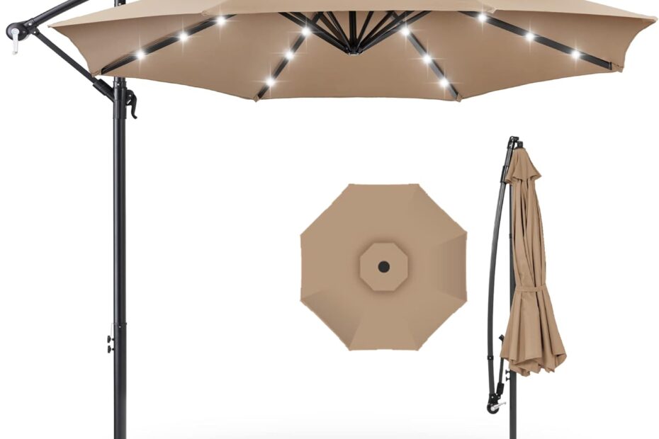 Stay Cool in Style: A Review of the Best Choice Products 10ft Solar LED Offset Patio Umbrella