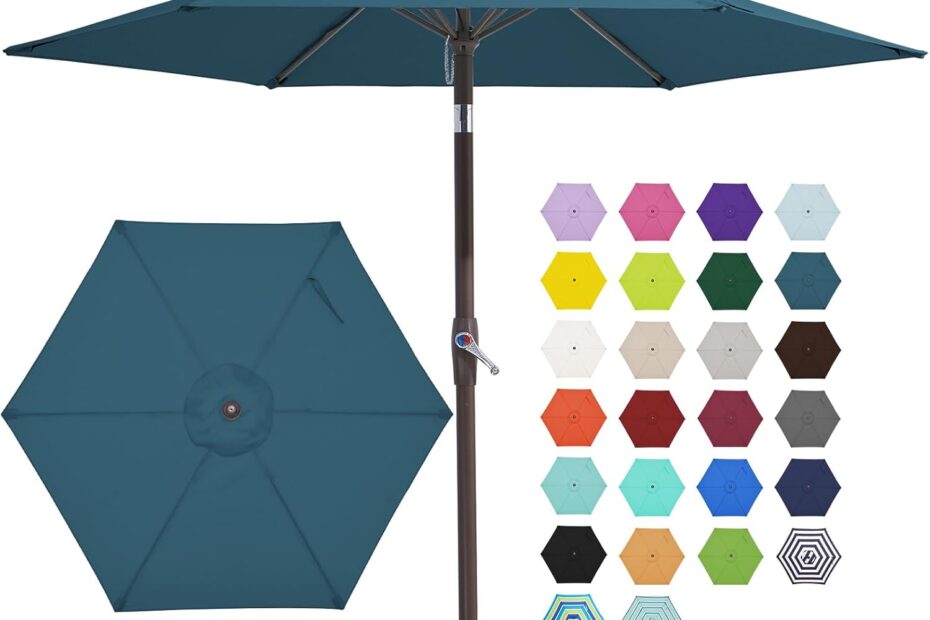 Stay Cool in Style: A Review of the JEAREY 7.5FT Patio Umbrella