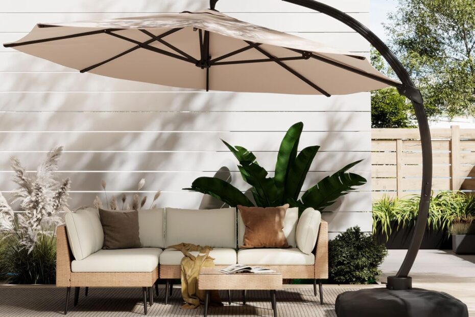 Stay Cool in Style: ENSTVER 11FT Cantilever Patio Umbrella Review