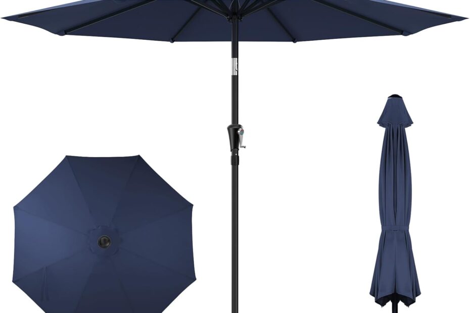 Stay Cool in Style: HOMSHADE 9ft Outdoor Patio Umbrella Review