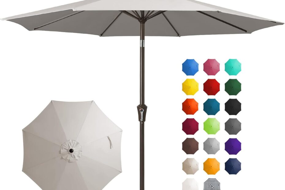 Stay Cool in Style: JEAREY 10FT Patio Umbrella Reviewed!