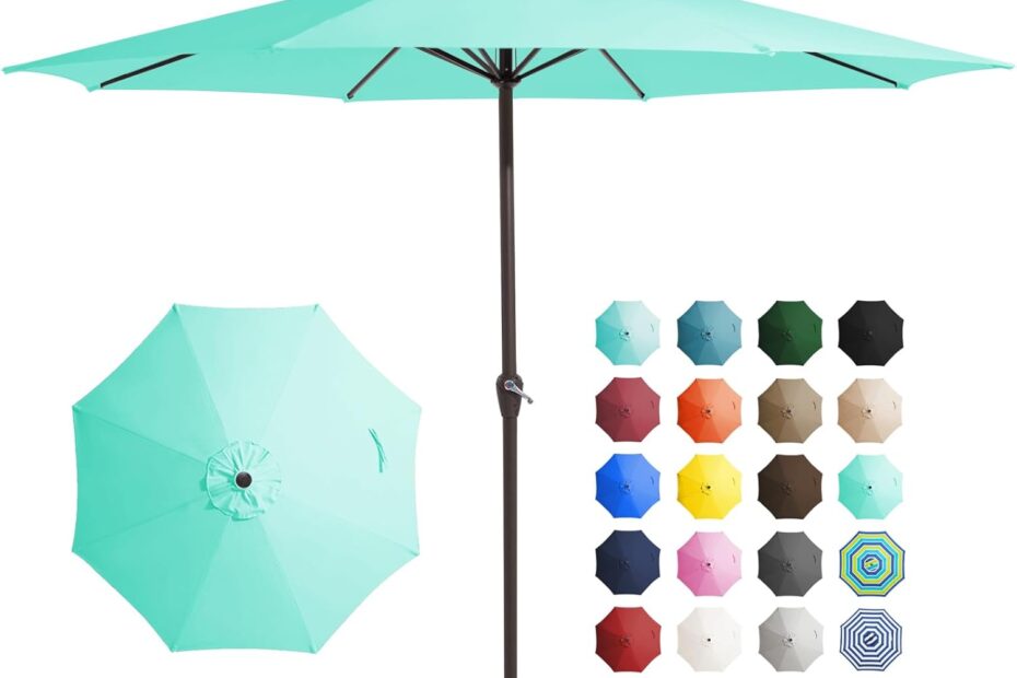 Stay Cool in Style: JEAREY 12' Outdoor Patio Umbrella Review